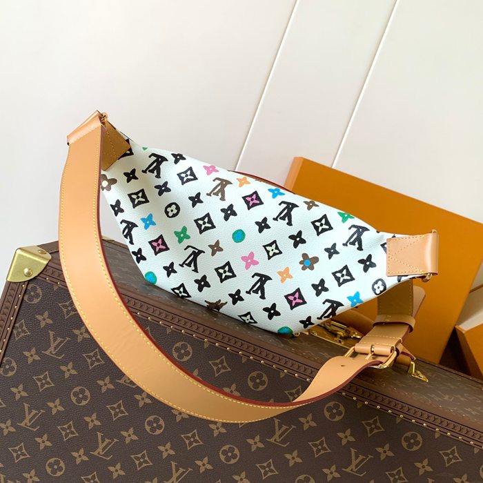 LOUIS VUITTON M24858 ラッシュ ウエストバッグ 白マルチ サイズ:30x15cm