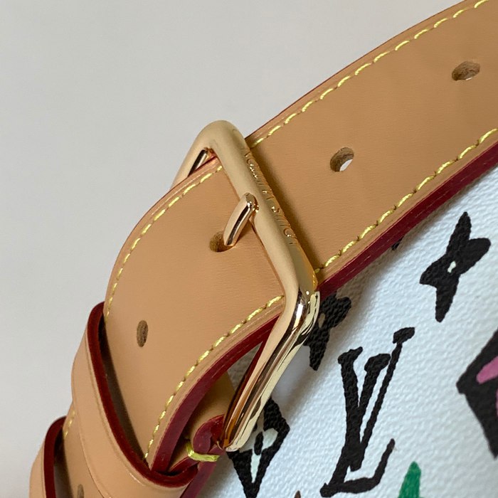 LOUIS VUITTON M24858 ラッシュ ウエストバッグ 白マルチ サイズ:30x15cm
