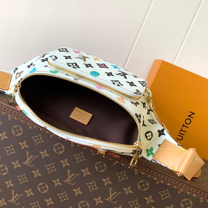 LOUIS VUITTON M24858 ラッシュ ウエストバッグ 白マルチ サイズ:30x15cm