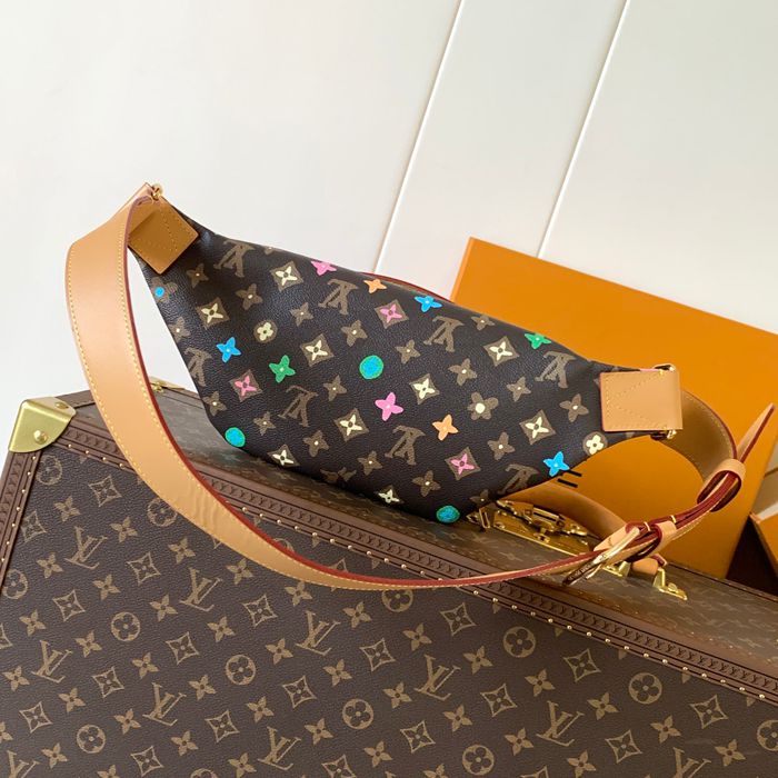 LOUIS VUITTON M24858 ラッシュ ウエストバッグ 黒マルチ サイズ:30x15cm