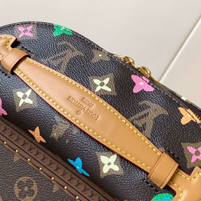LOUIS VUITTON M24858 ラッシュ ウエストバッグ 黒マルチ サイズ:30x15cm