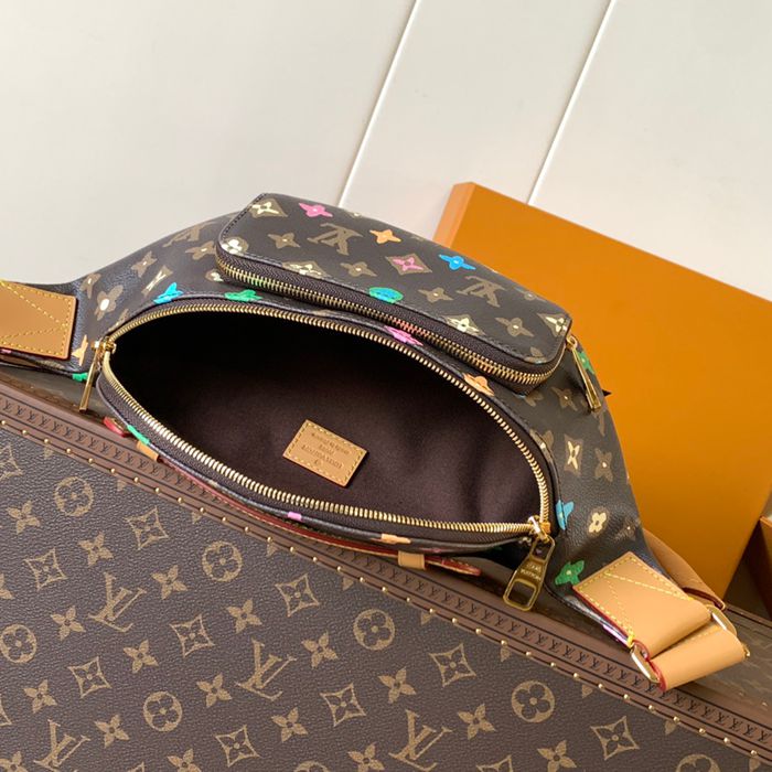 LOUIS VUITTON M24858 ラッシュ ウエストバッグ 黒マルチ サイズ:30x15cm