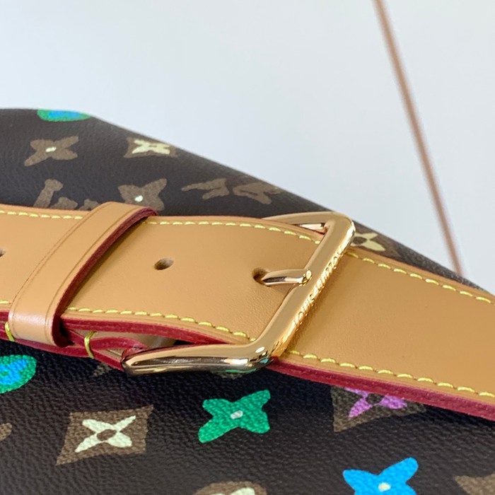 LOUIS VUITTON M24858 ラッシュ ウエストバッグ 黒マルチ サイズ:30x15cm