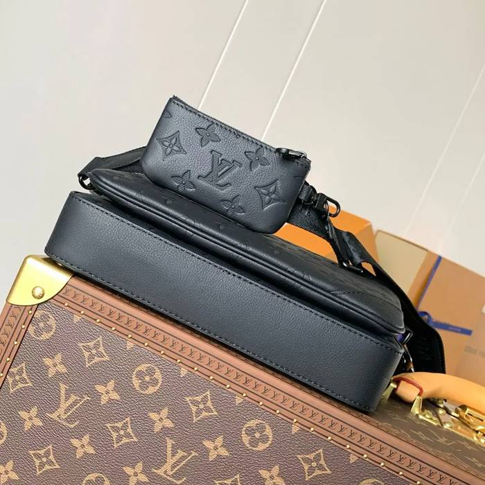 LOUIS VUITTON M46602 プレス牛皮革メッセンジャー トリオ サイズ:25x18.5cm