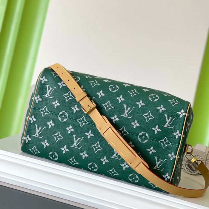 LOUIS VUITTON M24417 スピーディーP9 オールレザーまくらバッグ 緑 サイズ:40x26x23cm