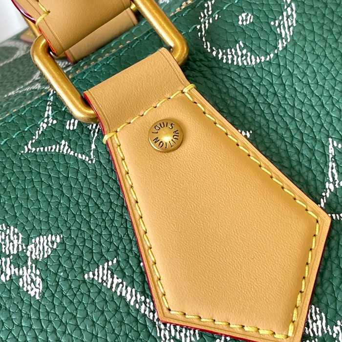 LOUIS VUITTON M24417 スピーディーP9 オールレザーまくらバッグ 緑 サイズ:40x26x23cm