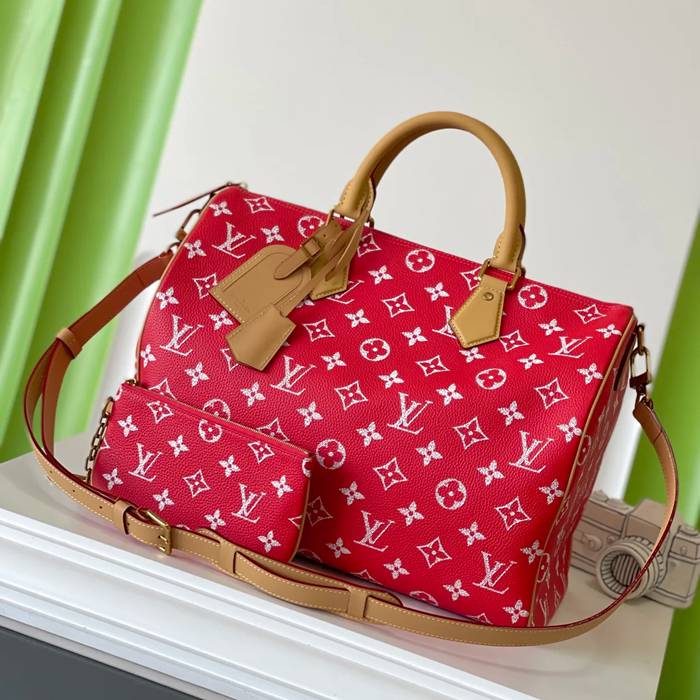 LOUIS VUITTON M24420 スピーディーP9 オールレザーまくらバッグ サイズ:40x26x23cm LOUIS VUITTON M24420 スピーディーP9 オールレザーまくらバッグ サイズ:40x26x23cm