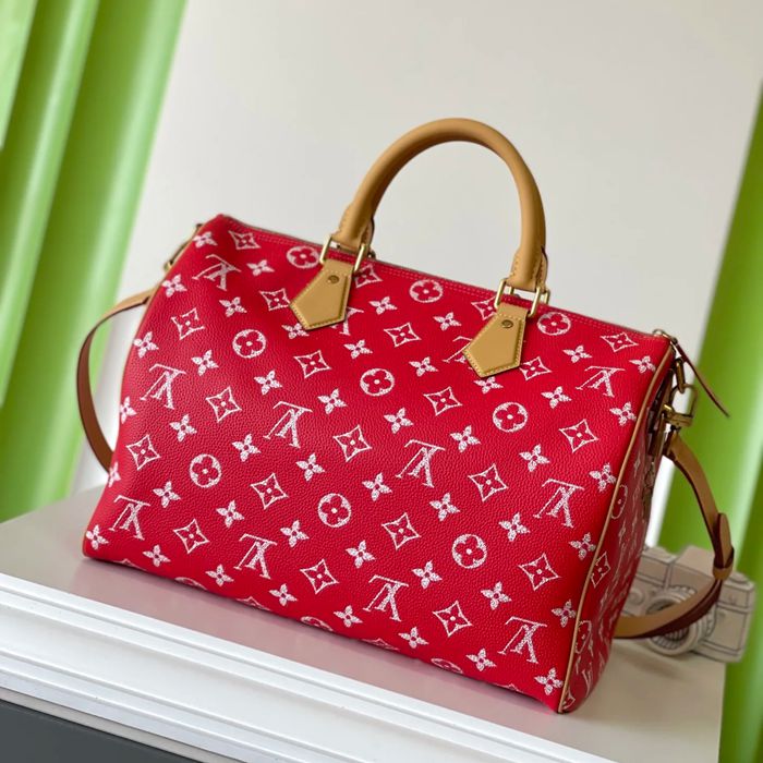 LOUIS VUITTON M24420 スピーディーP9 オールレザーまくらバッグ サイズ:40x26x23cm