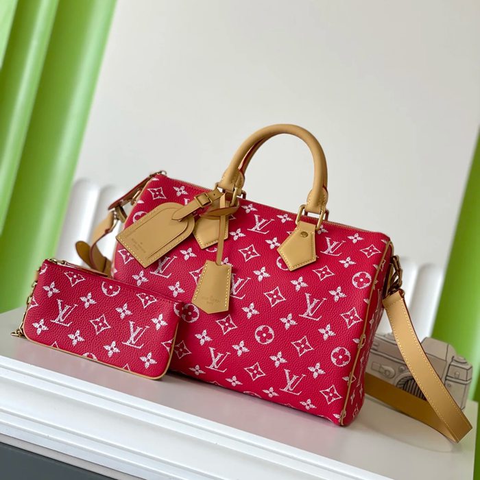 LOUIS VUITTON M14067 スピーディーP9 オールレザーまくらバッグ サイズ:30x21x17cm