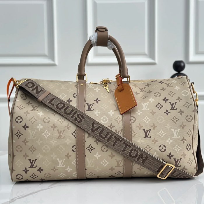 LOUIS VUITTON M29159 杏グラデトラベルバッグ キープオール50 サイズ:50x29x23cm LOUIS VUITTON M29159 杏グラデトラベルバッグ キープオール50 サイズ:50x29x23cm