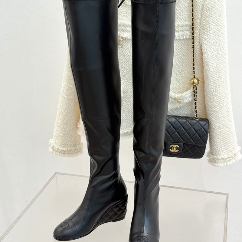 【CHANEL】25Aロングブーツレディース