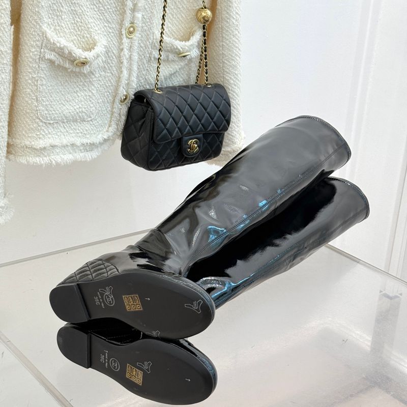 【CHANEL】25Aロングブーツレディース