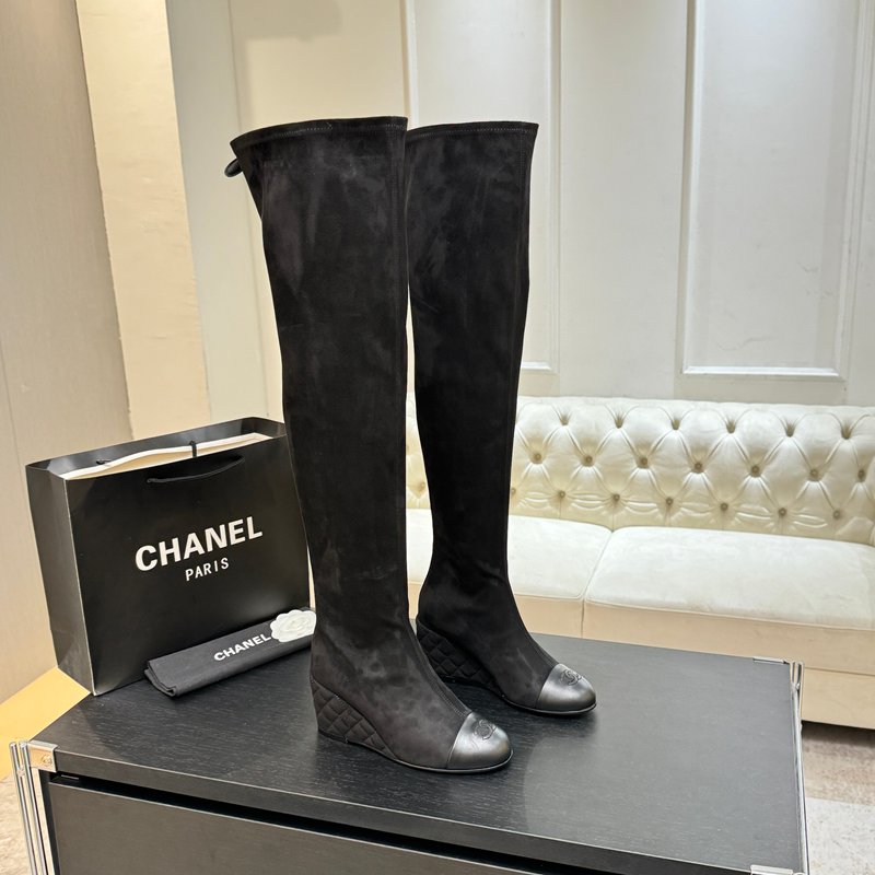 【CHANEL】25Aロングブーツレディース