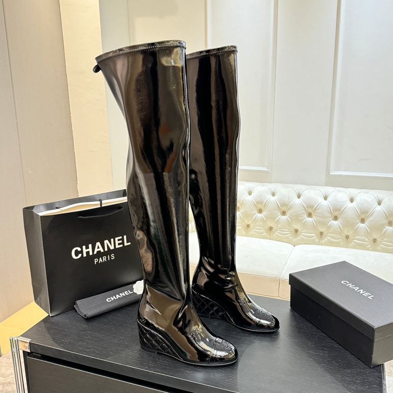 【CHANEL】25Aロングブーツレディース
