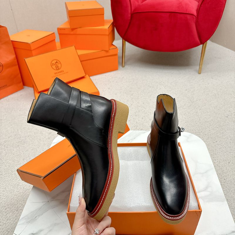 【HERMES】ブーツレザーブーツレディース