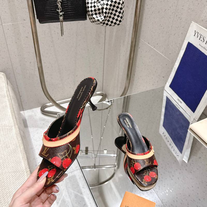 【LOUISVUITTON】SS25村上隆コラボスリッポンキャンバスサンダルレディース