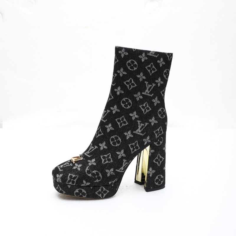 【LOUISVUITTON】ショートブーツ厚底ハイヒールブーツレディース 【LOUISVUITTON】ショートブーツ厚底ハイヒールブーツレディース