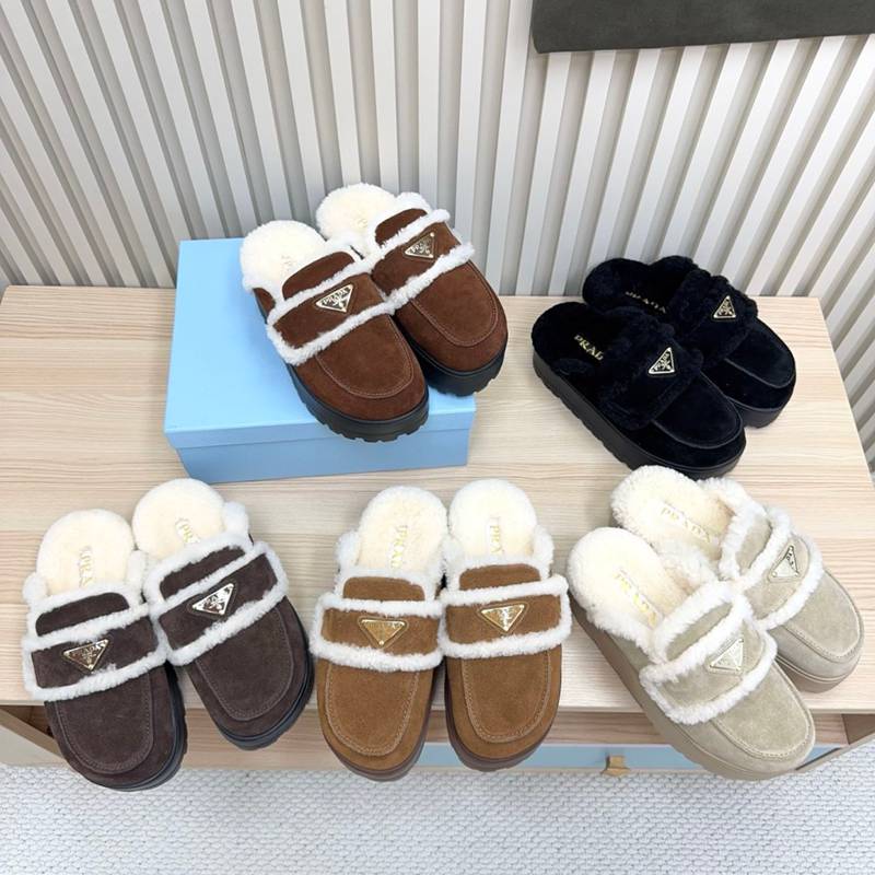【PRADA】ウールスリッポンレディース