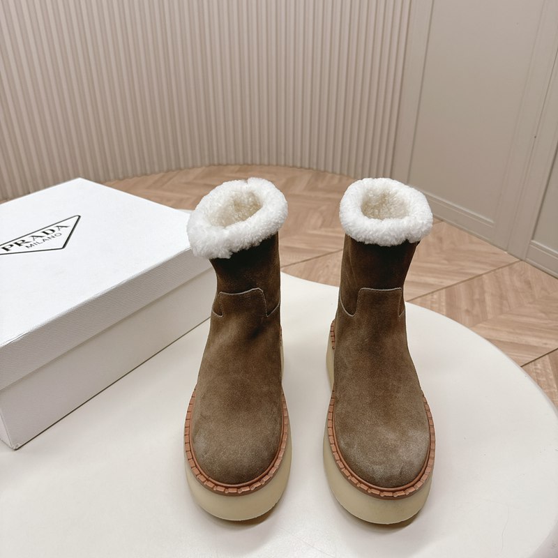 【PRADA】ウールブーツレディース