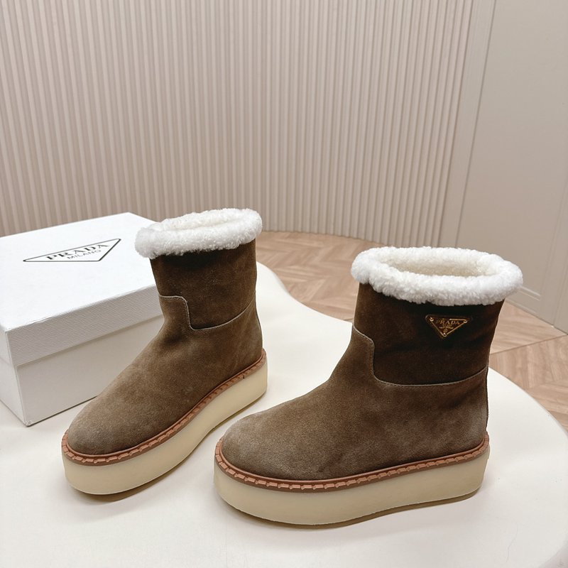 【PRADA】ウールブーツレディース