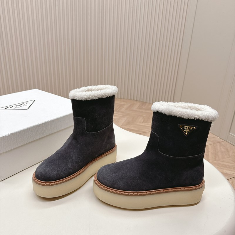 【PRADA】ウールブーツレディース