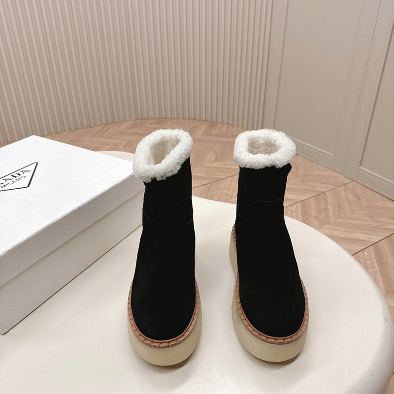 【PRADA】ウールブーツレディース