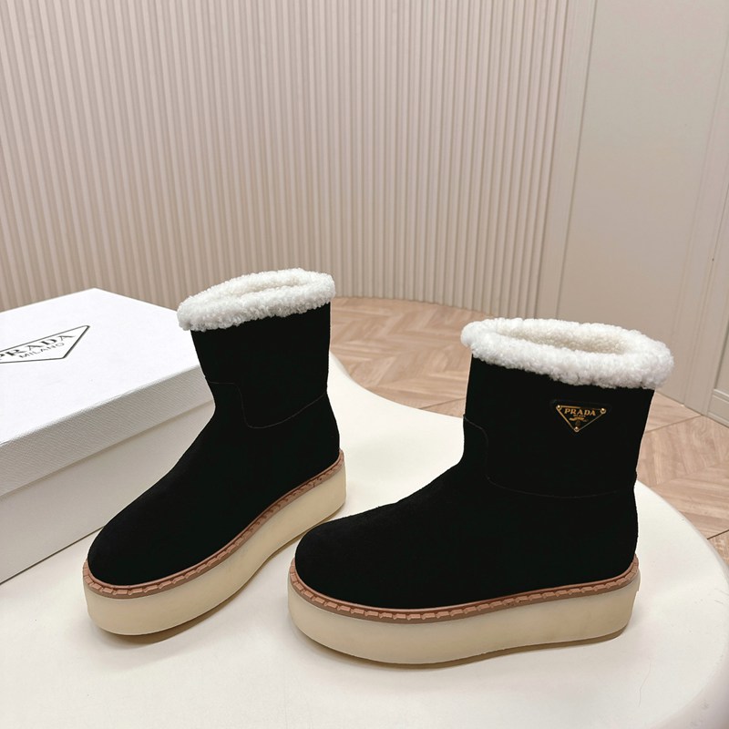【PRADA】ウールブーツレディース