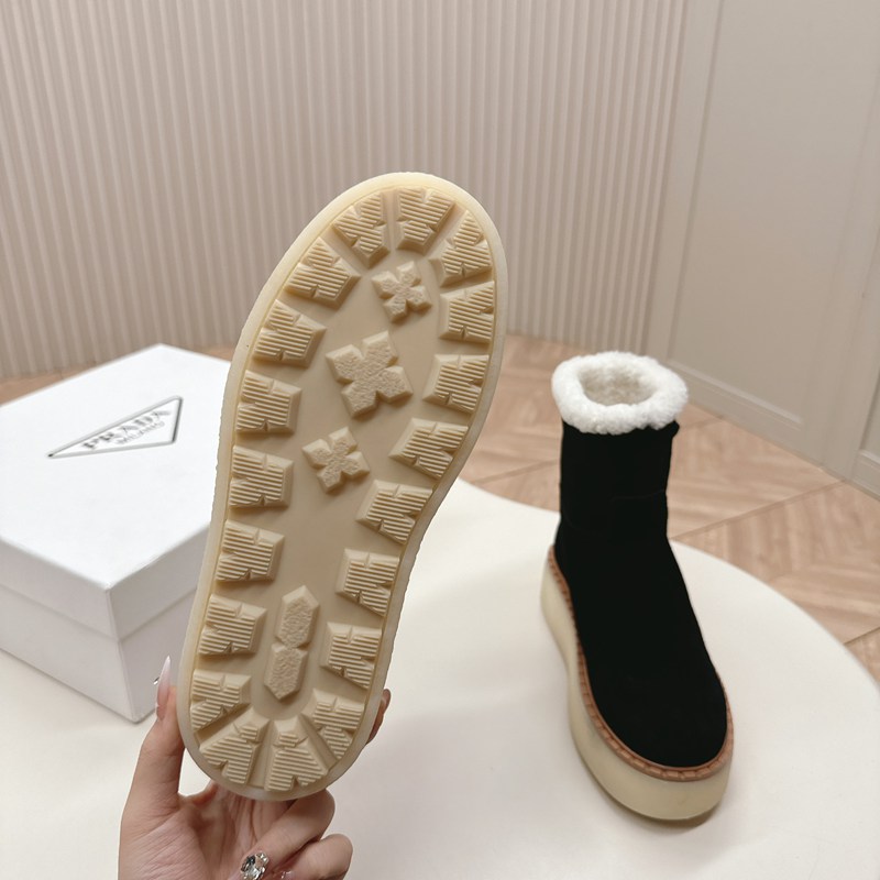 【PRADA】ウールブーツレディース