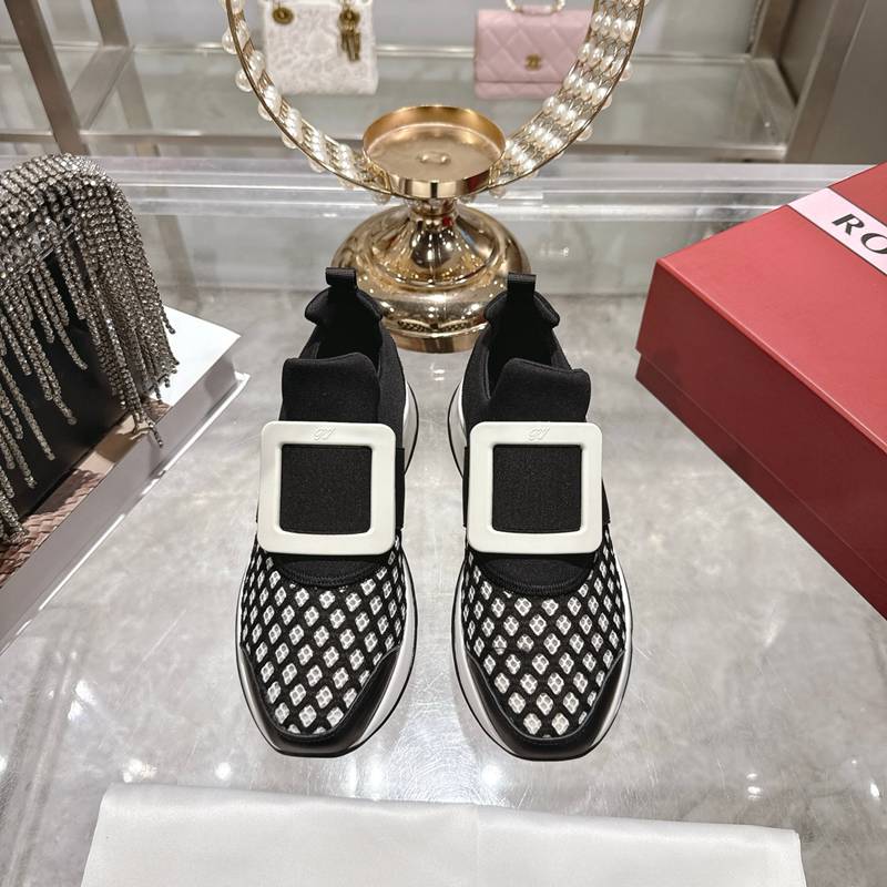 【ROGERVIVIER】25RVスニーカーレザースニーカーレディース