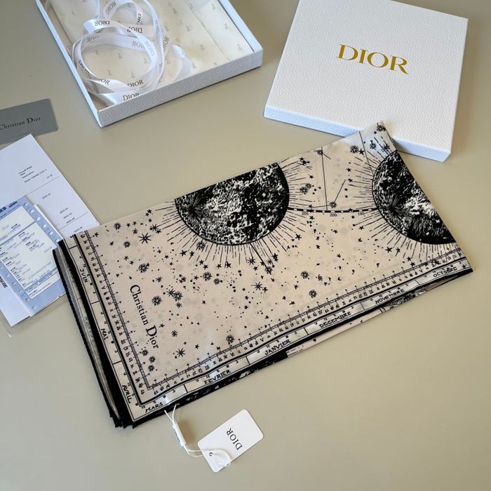 ディオール 星座プリントスカーフ 90x90cm