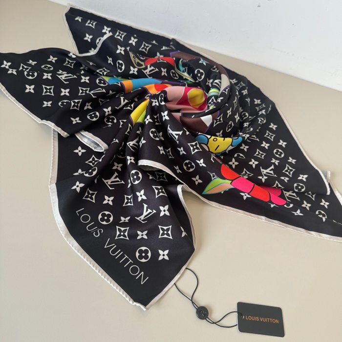 ルイ ヴィトン 新作村上隆コレクションスカーフ 90 x 90cm