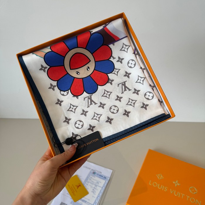 ルイ ヴィトン 新作村上隆コレクションスカーフ 90 x 90cm