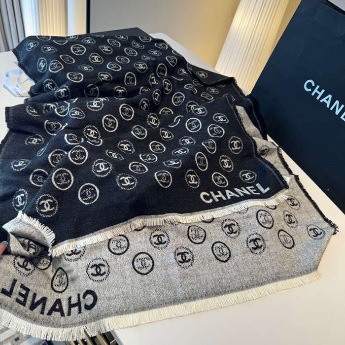 シャネル カシミヤスカーフ 50x200cm