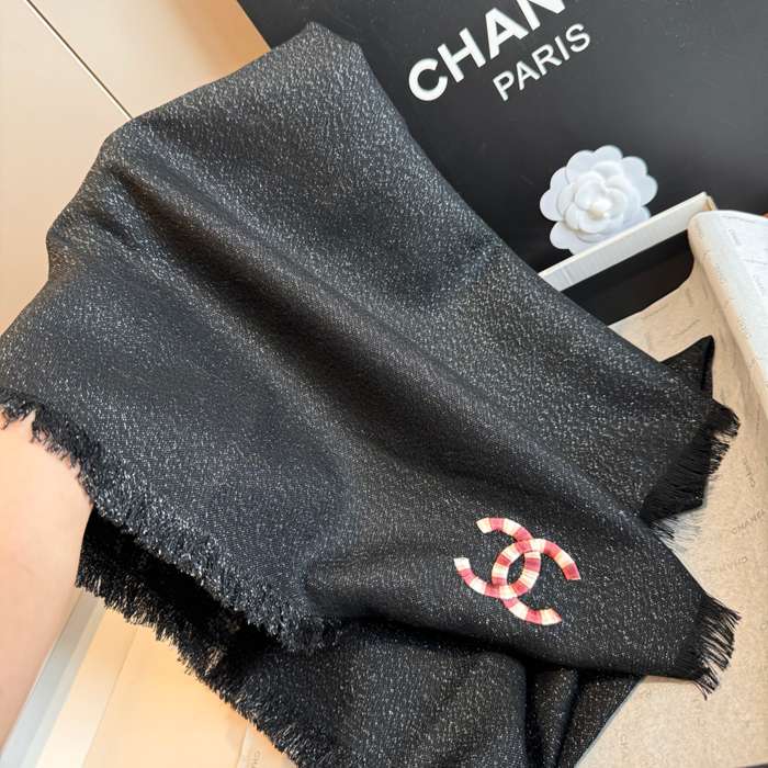 シャネル カシミヤスカーフ 60x180cm