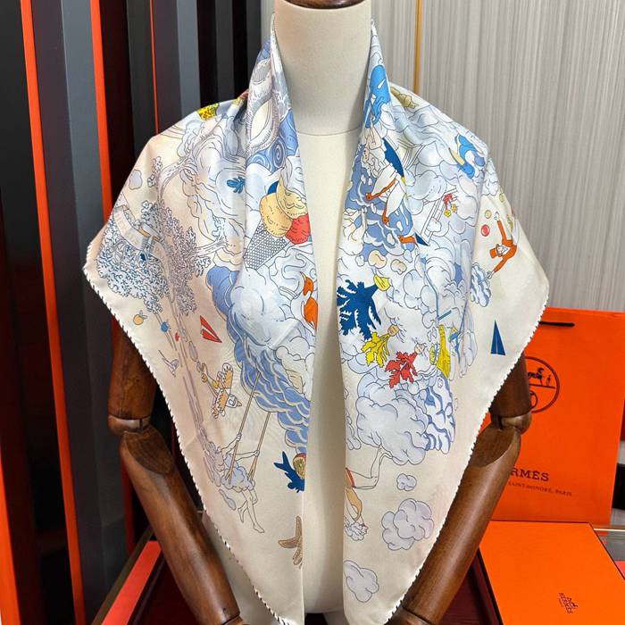 エルメス 雲間万象スカーフ 90x90