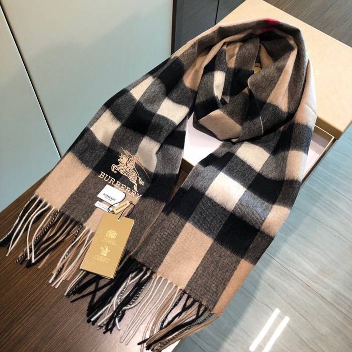 バーバリー クラシックカシミヤチェックスカーフ 36x180