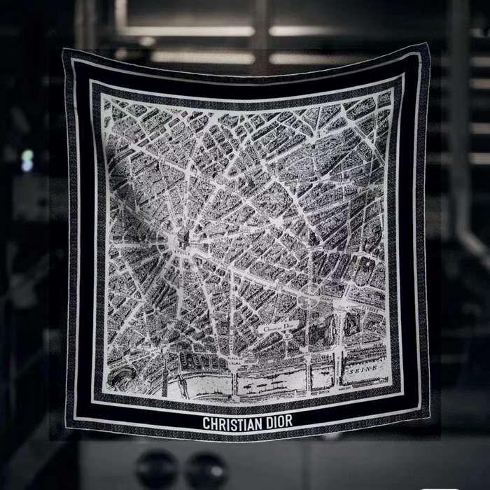 ディオール パリマップスカーフ 110x110