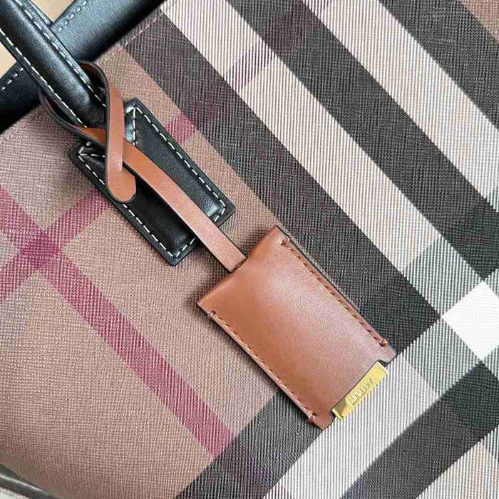 BURBERRY 5031 キャンバス レッド ショルダーバッグ クラシックチェック 34x28x14cm サイズ:34x28x14cm