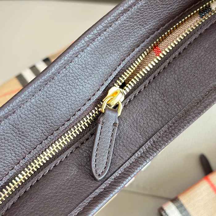 BURBERRY 1951 カーフスキン チェック ショルダーバッグ クラシックチェック 38x36x15cm サイズ:38x36x15cm