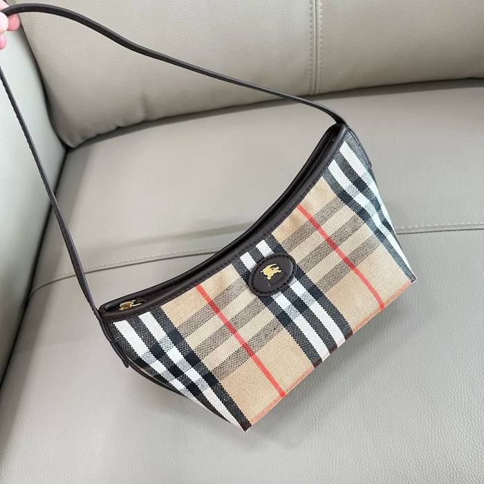 BURBERRY 2781 カーフスキン チェック ショルダーバッグ クラシックチェック 26x16x12cm サイズ:26x16x12cm