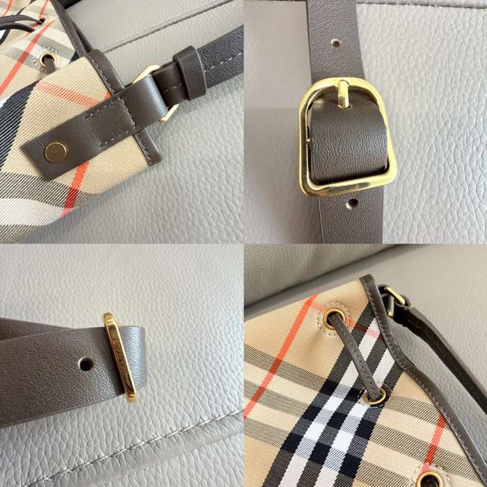 BURBERRY 8711 カーフスキン チェック 斜め掛けバッグ クラシックチェック 29x28x16cm サイズ:29x28x16cm