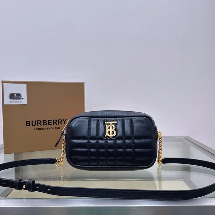 BURBERRY 0481 ラムレザー 斜め掛けバッグ TB 19x11cm サイズ:19x11cm