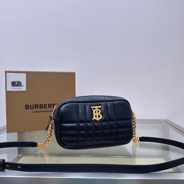 BURBERRY 0481 ラムレザー 斜め掛けバッグ TB 19x11cm サイズ:19x11cm