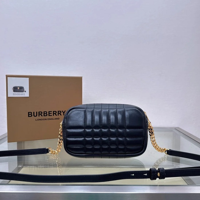 BURBERRY 0481 ラムレザー 斜め掛けバッグ TB 19x11cm サイズ:19x11cm