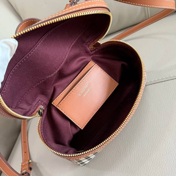 BURBERRY 5251 カーフスキン ベージュ 斜め掛けバッグ クラシックチェック 20x15cm サイズ:20x15cm