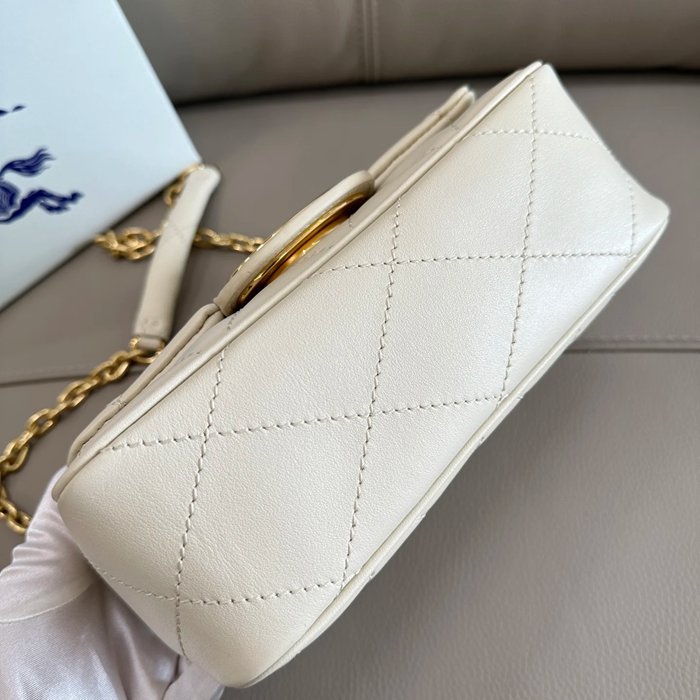 BURBERRY 2641 カーフスキン ゴールド 斜め掛けバッグ カーフスキン 20x16cm サイズ:20x16cm