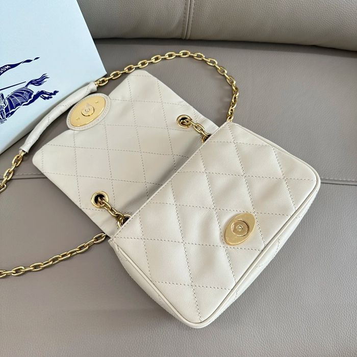 BURBERRY 2641 カーフスキン ゴールド 斜め掛けバッグ カーフスキン 20x16cm サイズ:20x16cm