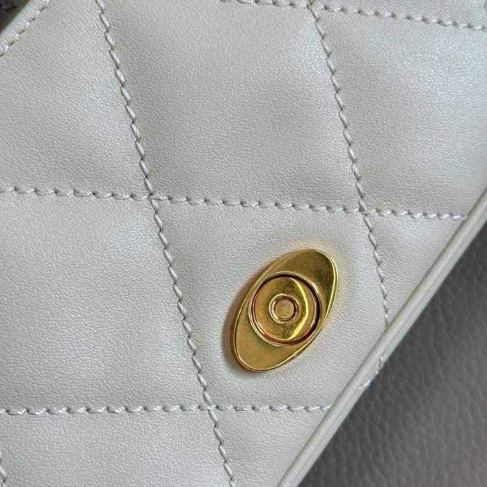BURBERRY 6411 カーフスキン ゴールド 斜め掛けバッグ カーフスキン 19x13cm サイズ:19x13cm