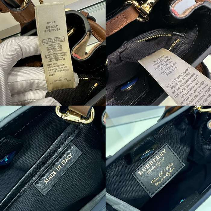BURBERRY 7121 カーフレザー チェック 斜め掛けバッグ クラシックチェック 22x17x12cm サイズ:22x17x12cm