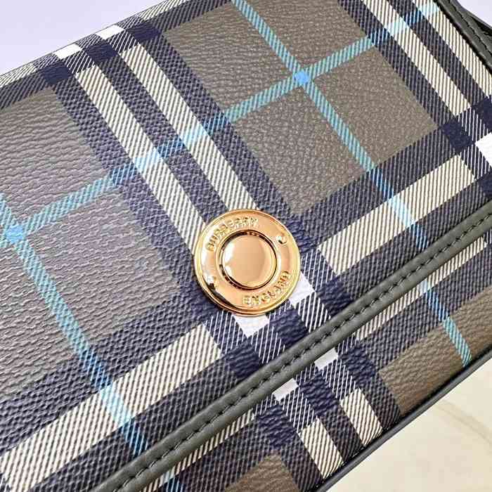 BURBERRY 421150 カーフスキン チェック 斜め掛けバッグ クラシックチェック 20x14cm サイズ:20x14cm